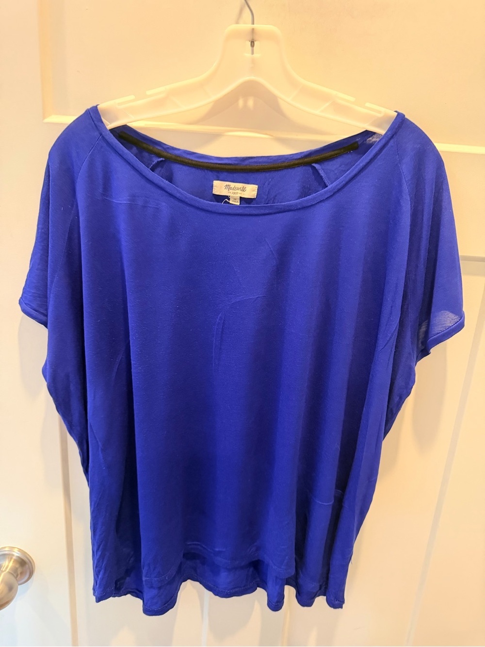 Madewell Medium Royal Blue Dolman Sleeve Relaxed Fit Knit Top M